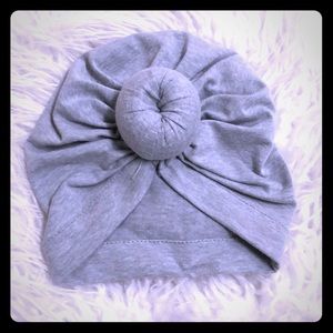 🍩 Gray Baby Girl Head Turban Donut 🍩 Hat